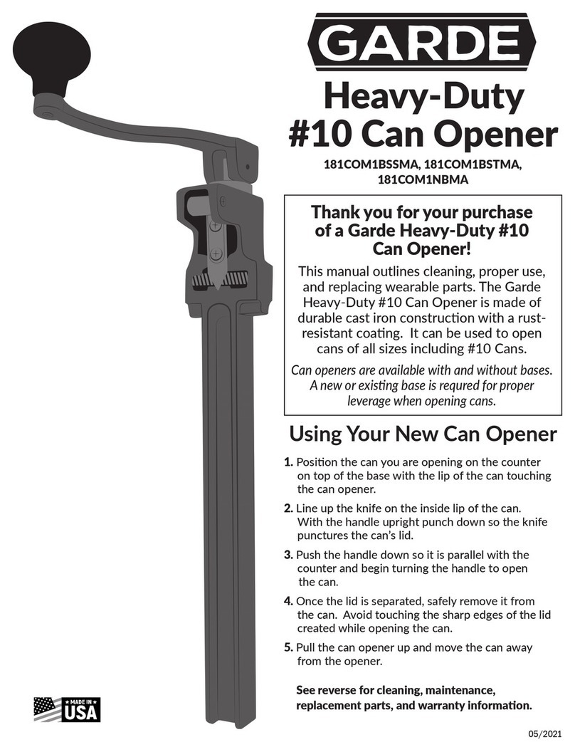 Garde 181COM1BSSMA User manual