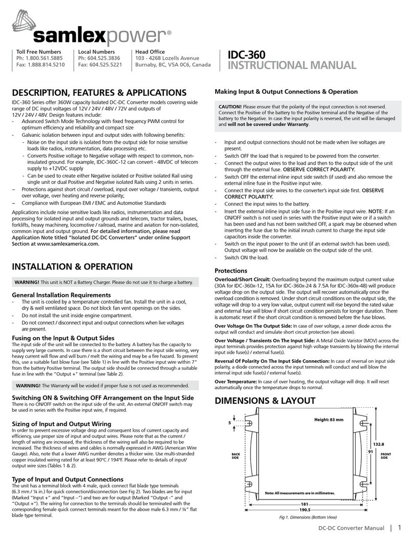 Samlexpower IDC-360 Series instruction manual