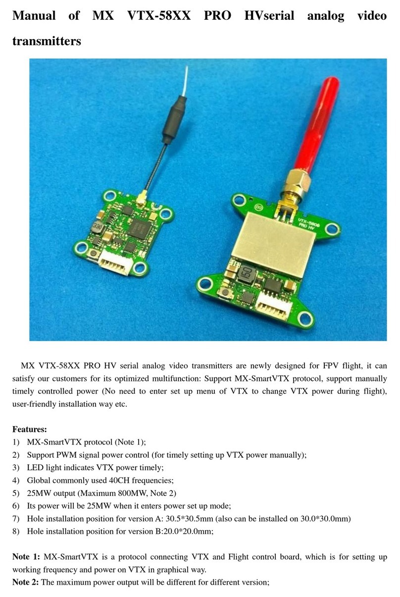 Oversky MX VTX-58 PRO HV Series User installation