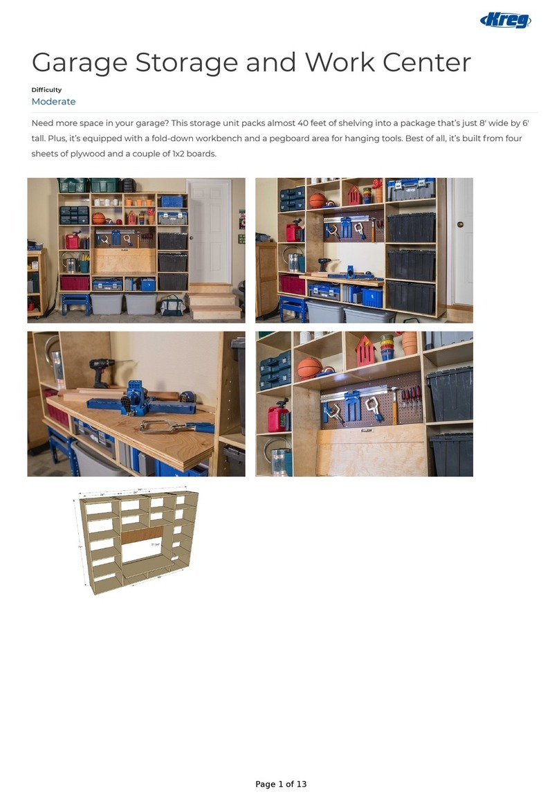 Kreg Garage Storage and Work Center Assembly instructions