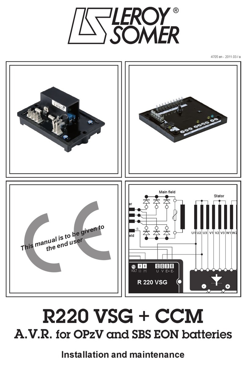 Leroy-Somer R220 VSG Installation and Maintenance