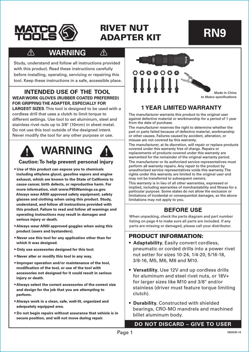 Matco Tools RN9 User manual
