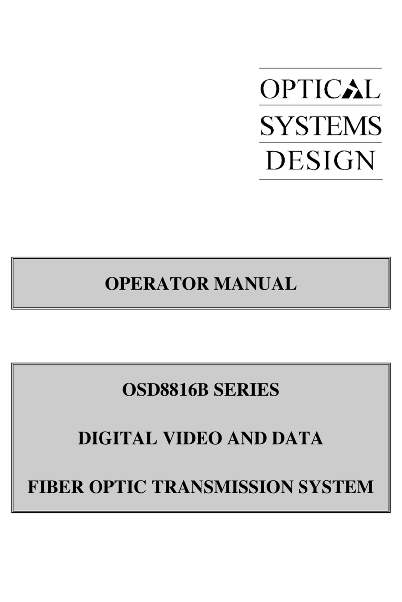 Optical Systems Design OSD8816B Series Operator's manual Optical Systems Design OSD8816B Series Operator's manual