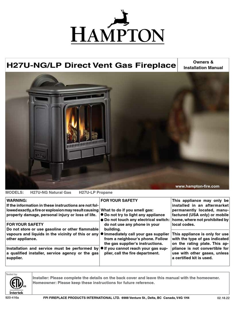 HAMPTON BAY H27U-NG Owners & installation manual
