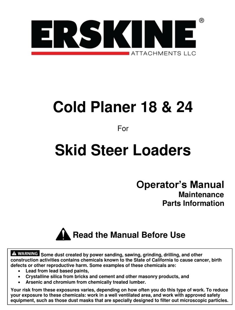 Erskine Attachments Cold Planer 18 Operator's manual
