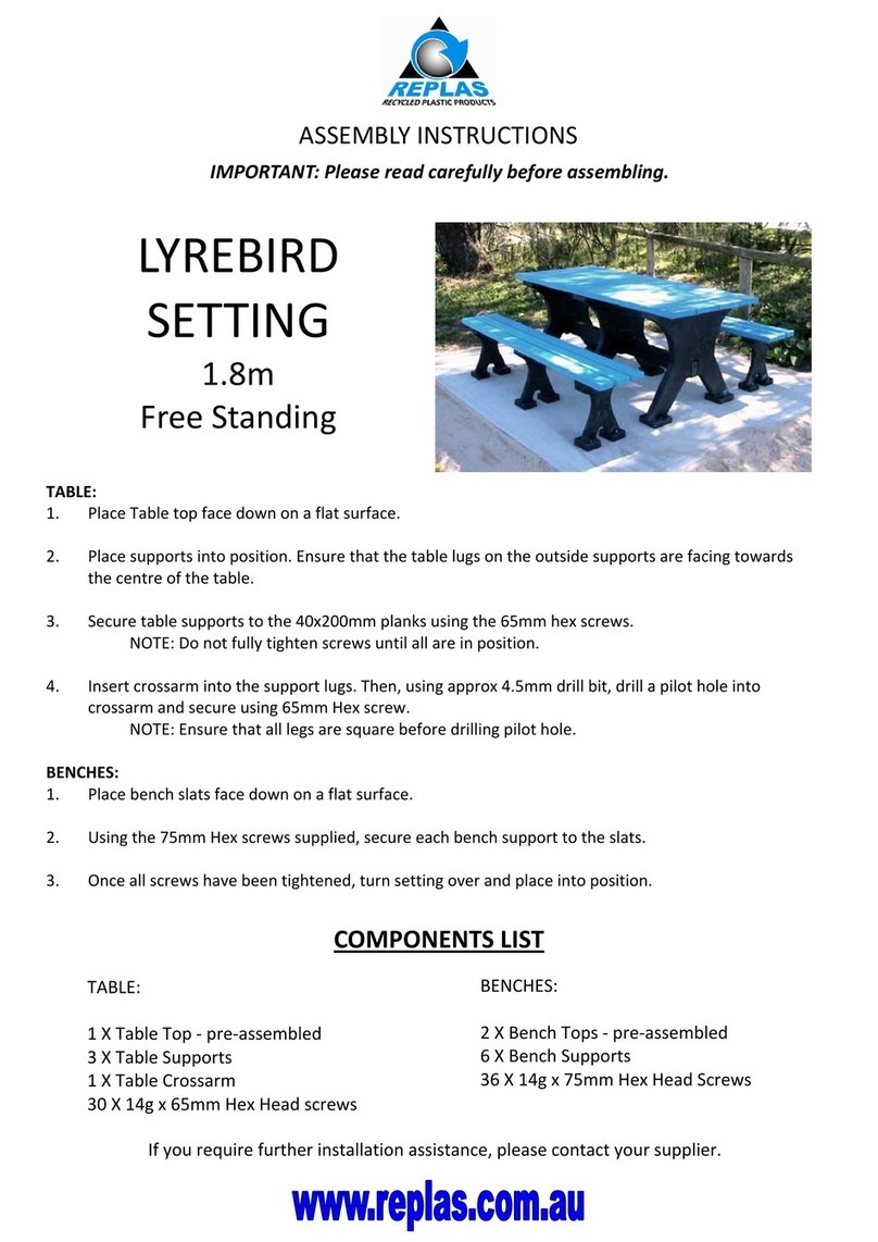 Replas LYREBIRD LBS-1800FS Assembly instructions