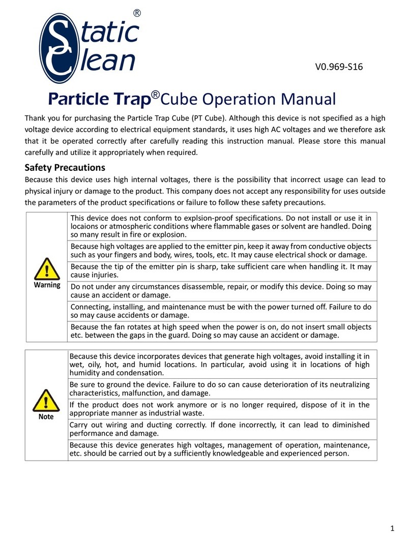 Static Clean Particle Trap Cube Operation manual