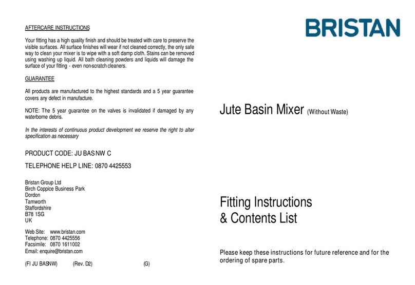 Bristan Jute JU BASNW C User manual