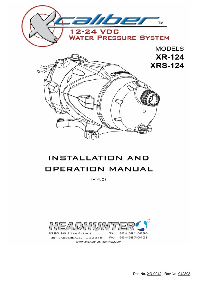 HeadHunter X-CALIBER XR-124 Installation and operation manual