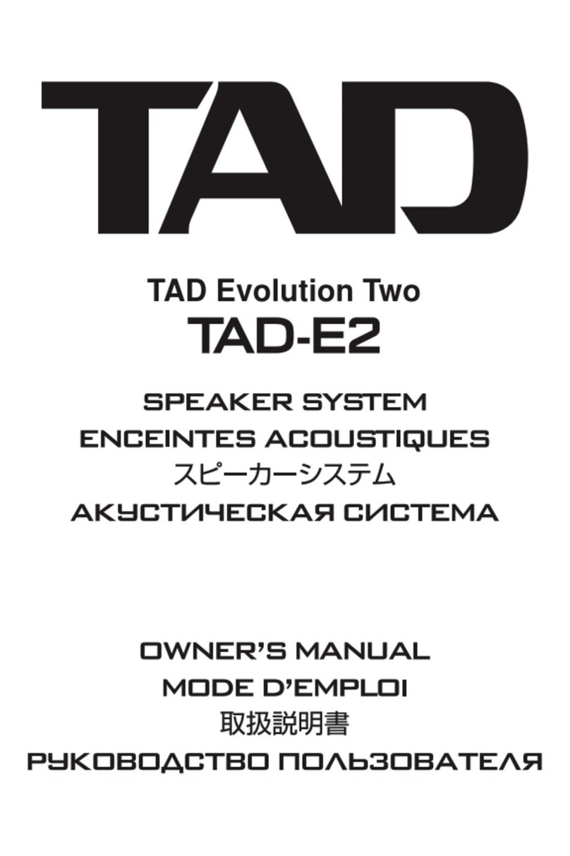 TAD Evolution Two owner's manual