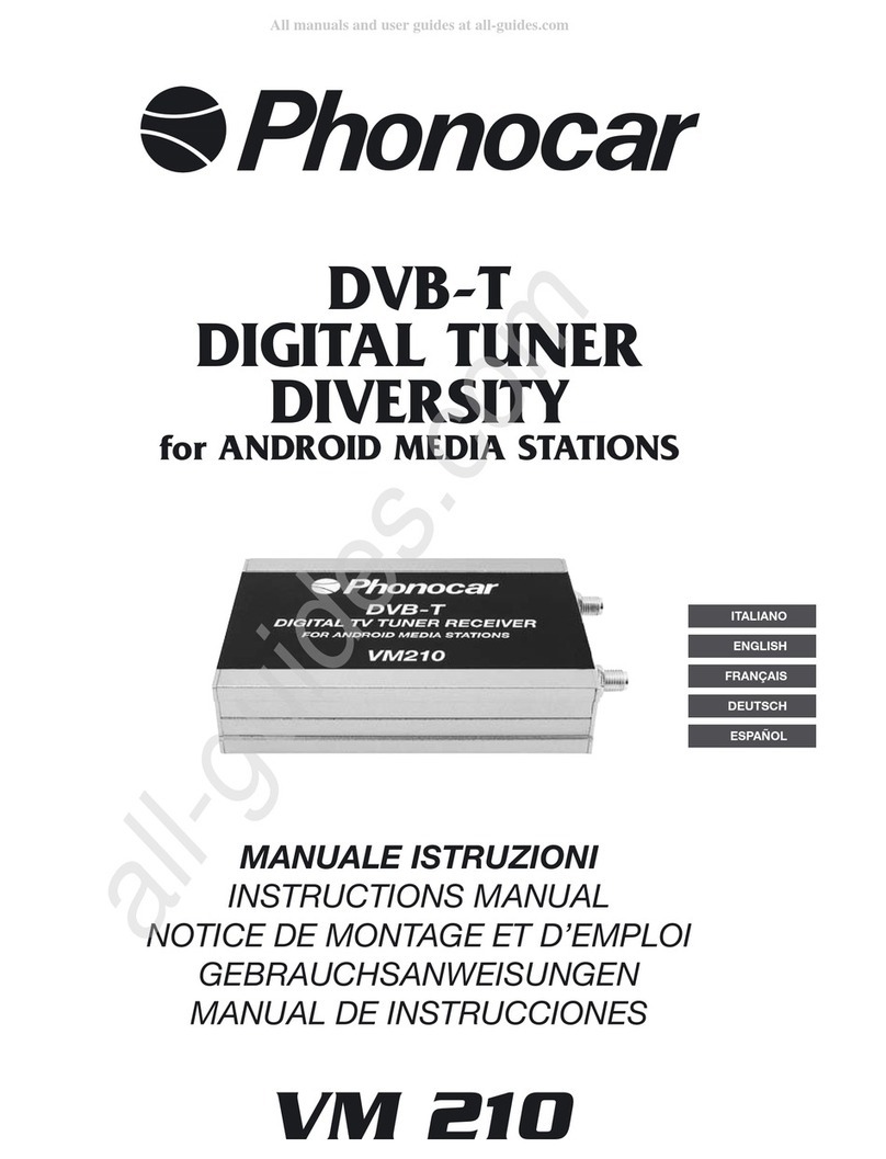 Phonocar VM 210 User manual