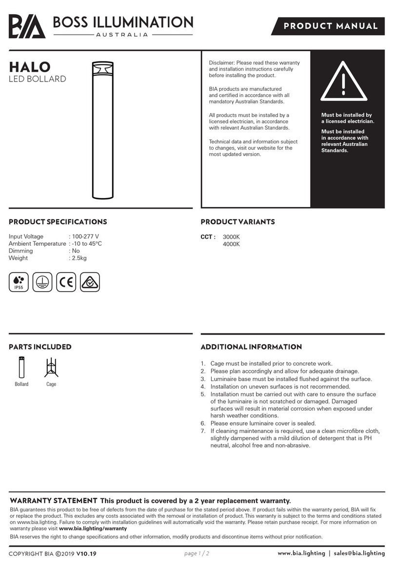 BOSS ILLUMINATION HALO product manual