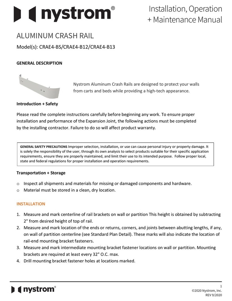 nystrom CRAE4-BS Installation, operation and maintenance manual