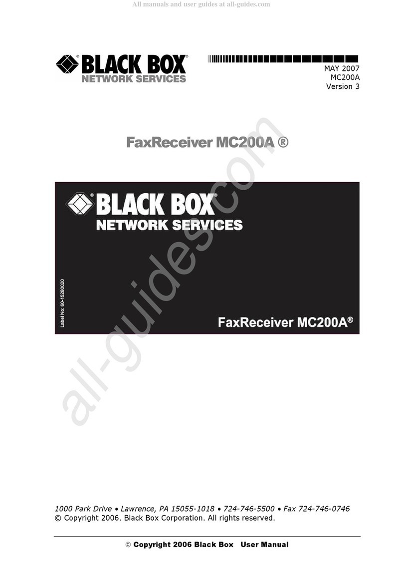 Black Box FaxReceiver MC200A user manual