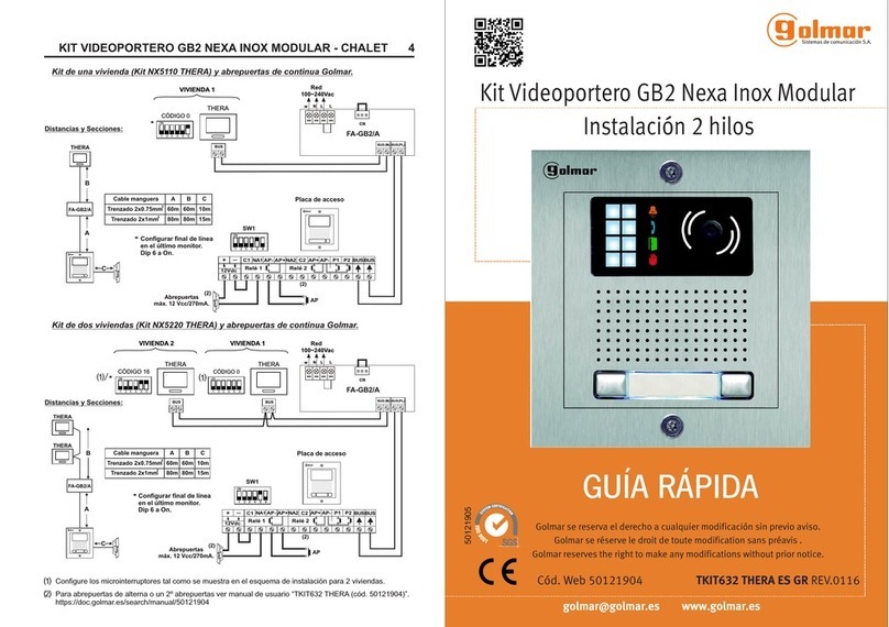 golmar GB2 Nexa Modular quick guide