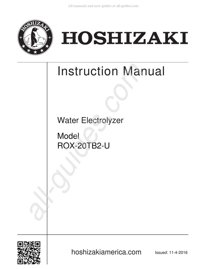 Hoshizaki ROX-20TB2-U User manual Hoshizaki ROX-20TB2-U User manual
