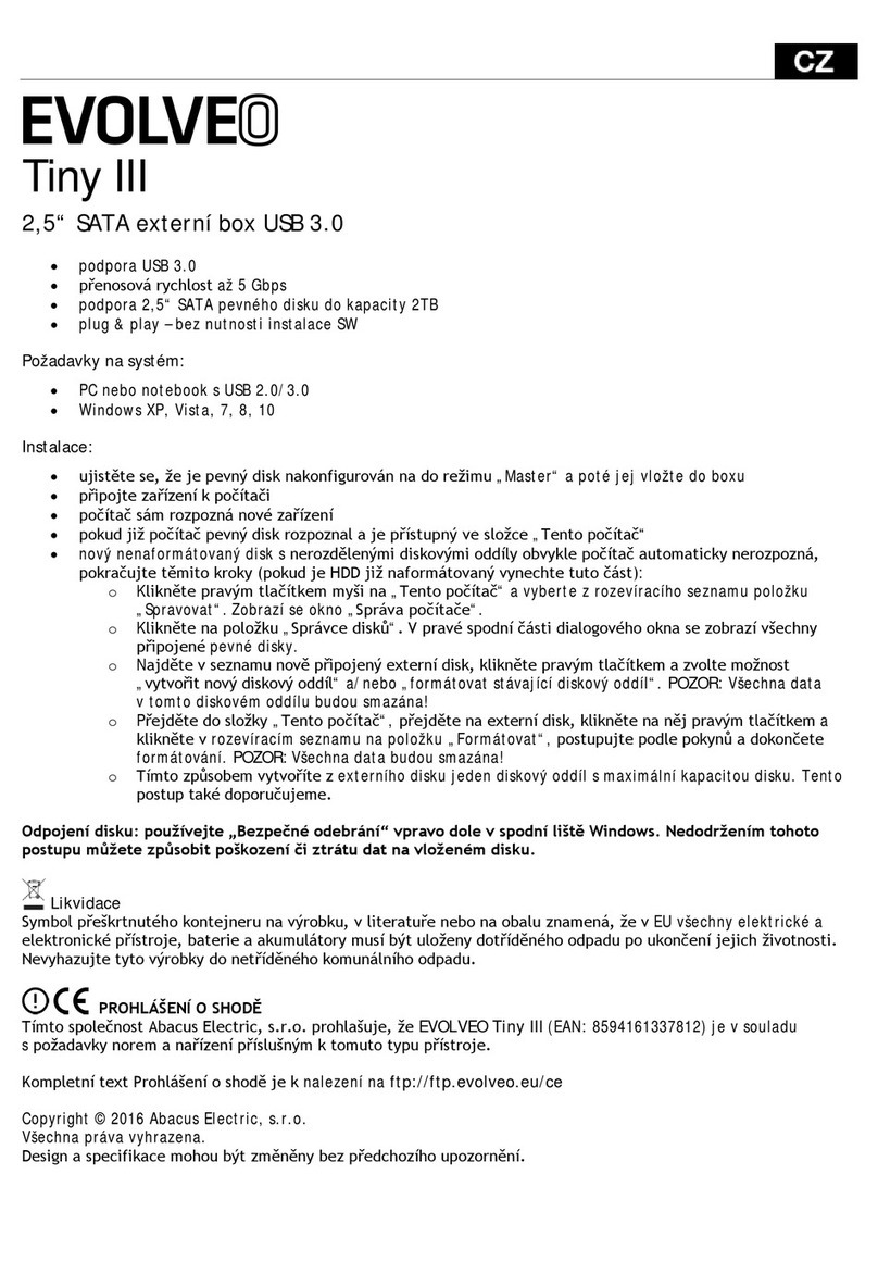 Evolveo Tiny III User manual