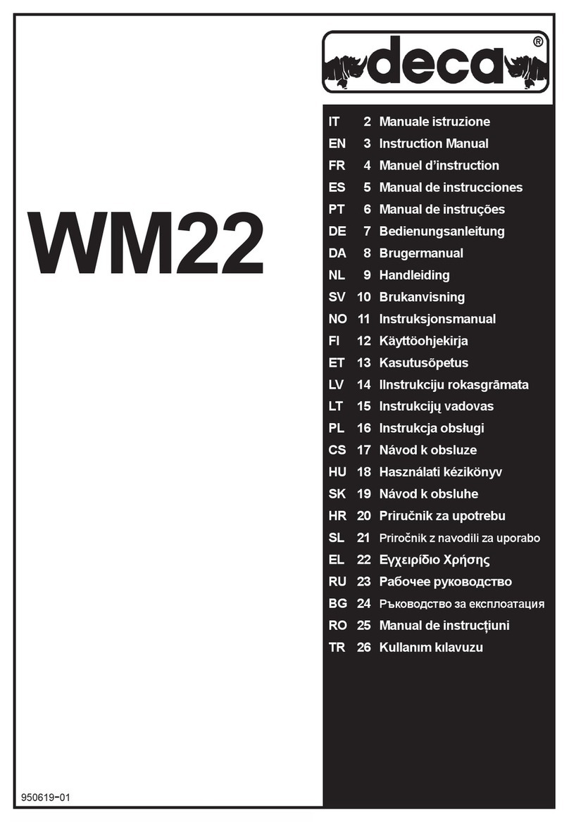 Deca WM22 instruction manual