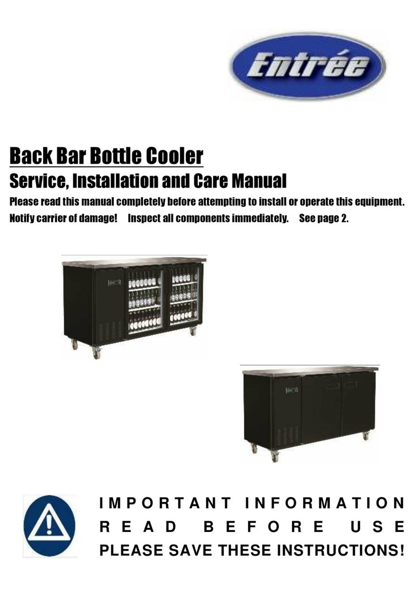 Entree BB-2D-60 Service, installation and care manual