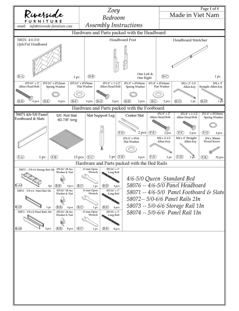 Riverside Furniture Zoey User manual
