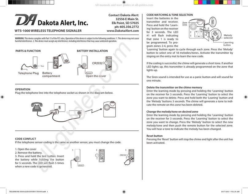 Dakota Alert WTS-1000 User manual