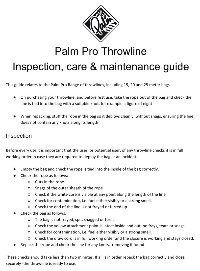 Palm Pro 15 Throwline Inspection, care & maintenance guide