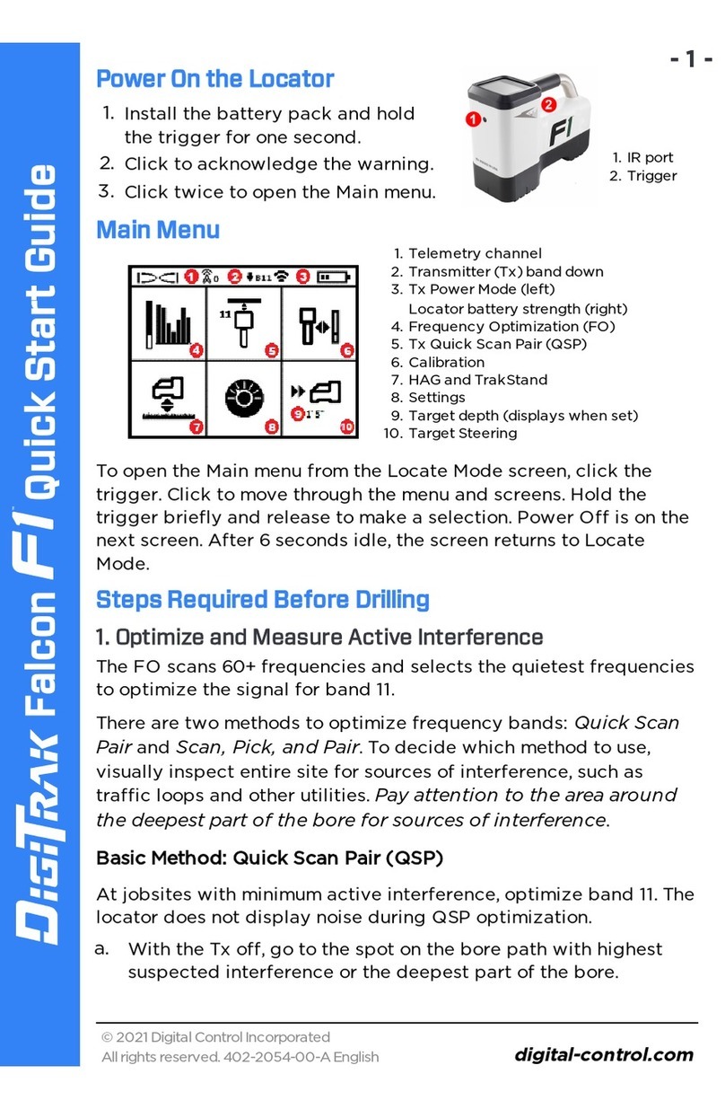 Digital Control DigiTrak Falcon F1 User manual
