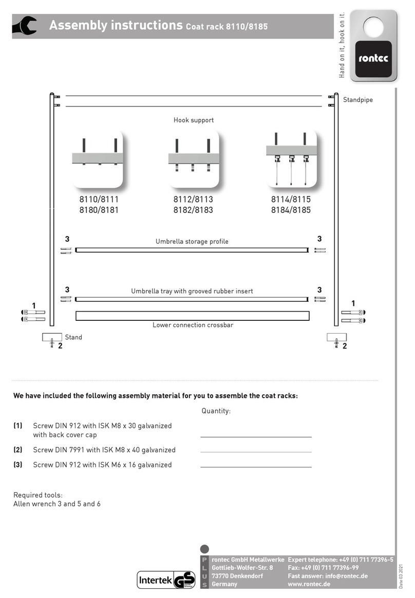 rontec 8110/8185 Assembly instructions