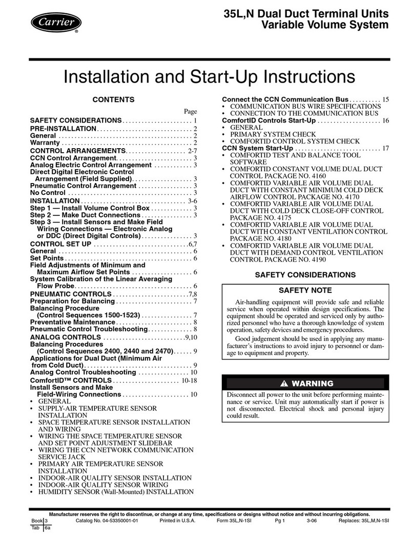 Carrier 35L Series Installation and start-up instructions Carrier 35L Series Installation and start-up instructions