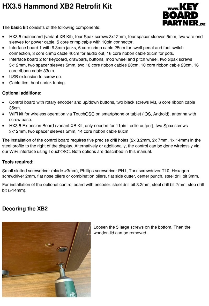 Hammond HX3.5 XB2 Retrofit Kit installation guide