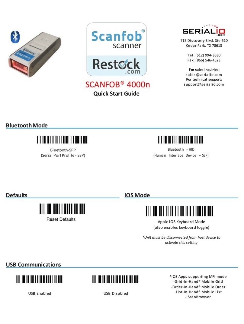 Serialio Scanfob 4000n User manual