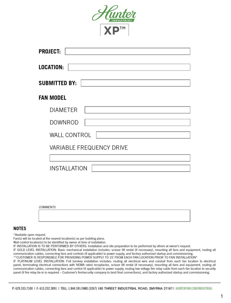 Hunter Industrial XP 14 manual