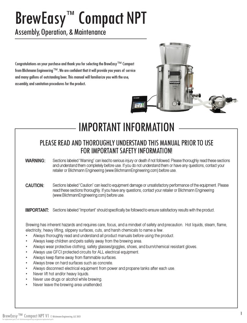 Blichmann BrewEasy Compact NPT Assembly operation maintenance