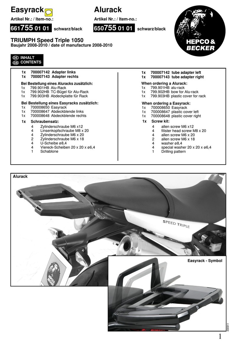 hepco & becker Easyrack 661755 01 01 manual