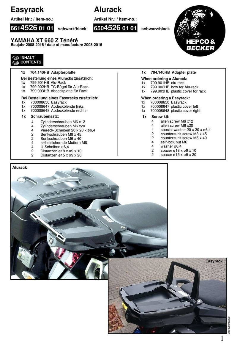 hepco & becker Easyrack 6614526 01 01 manual