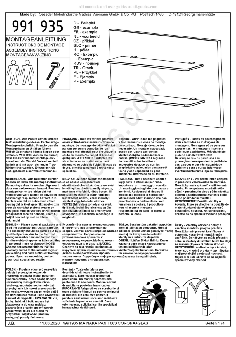WIEMANN 991 935 Assembly instructions WIEMANN 991 935 Assembly instructions