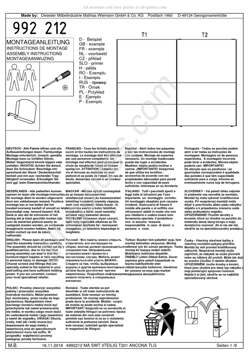 WIEMANN 992 212 User manual