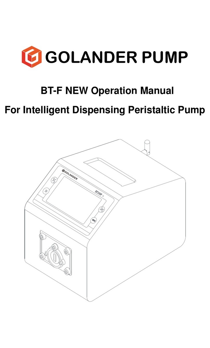 Golander pump BT-F NEW Operation manual