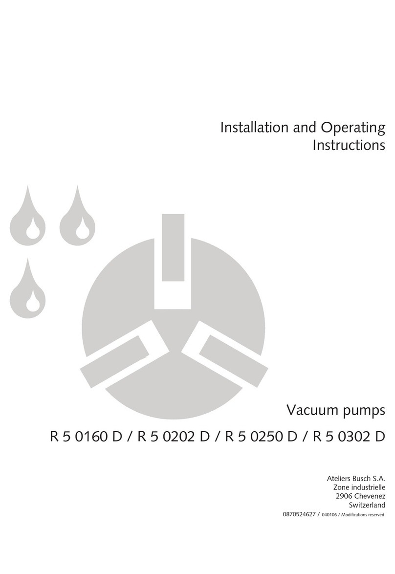 BUSCH R50160D Installation and operating instructions