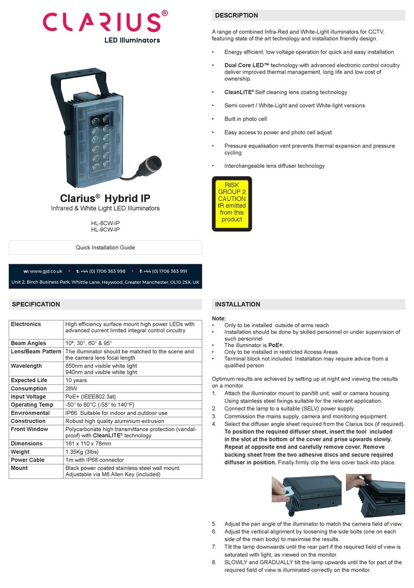 CLARIUS HL-8CW-IP Quick installation guide