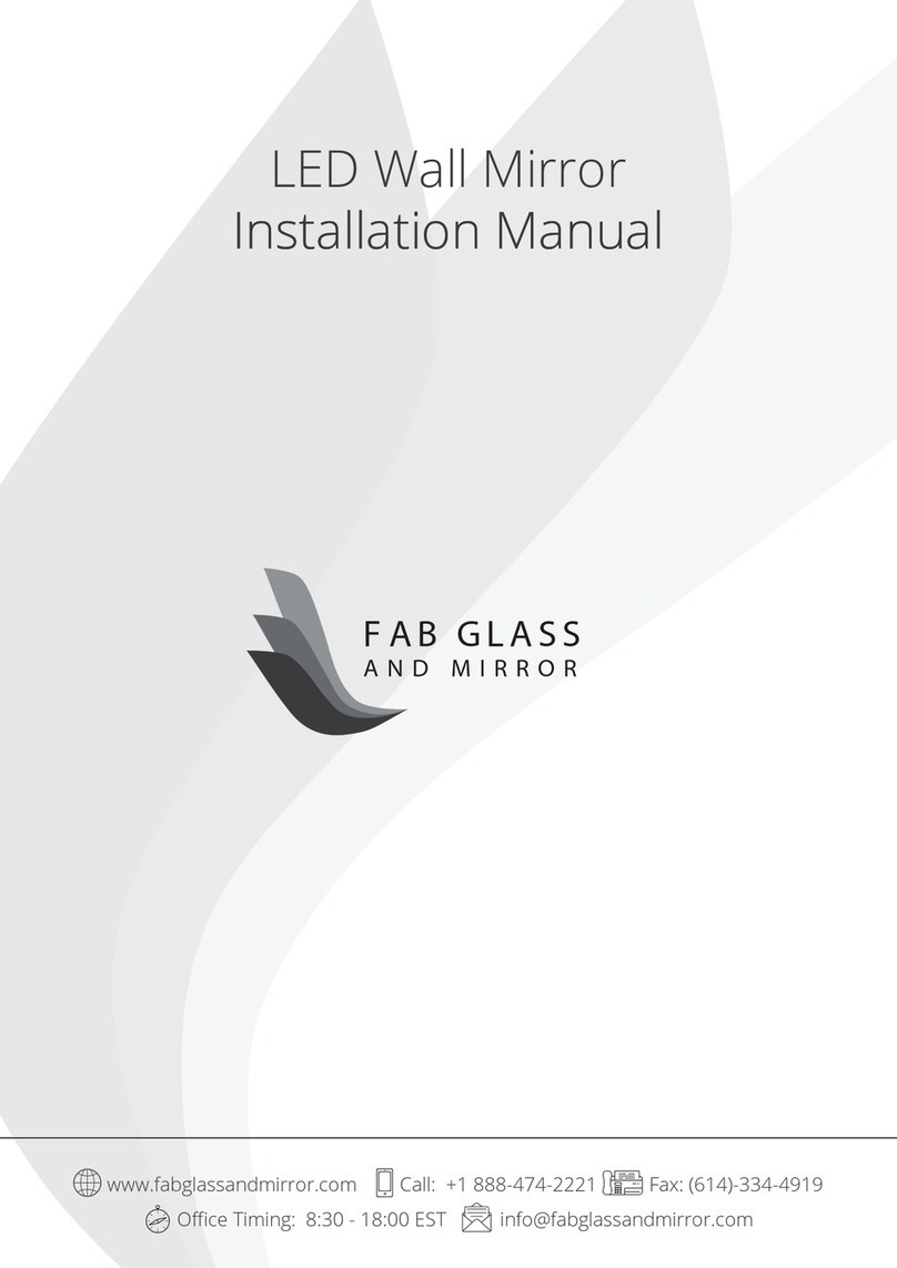 FAB GLASS AND MIRROR MRec18x40BE6MM installation manual