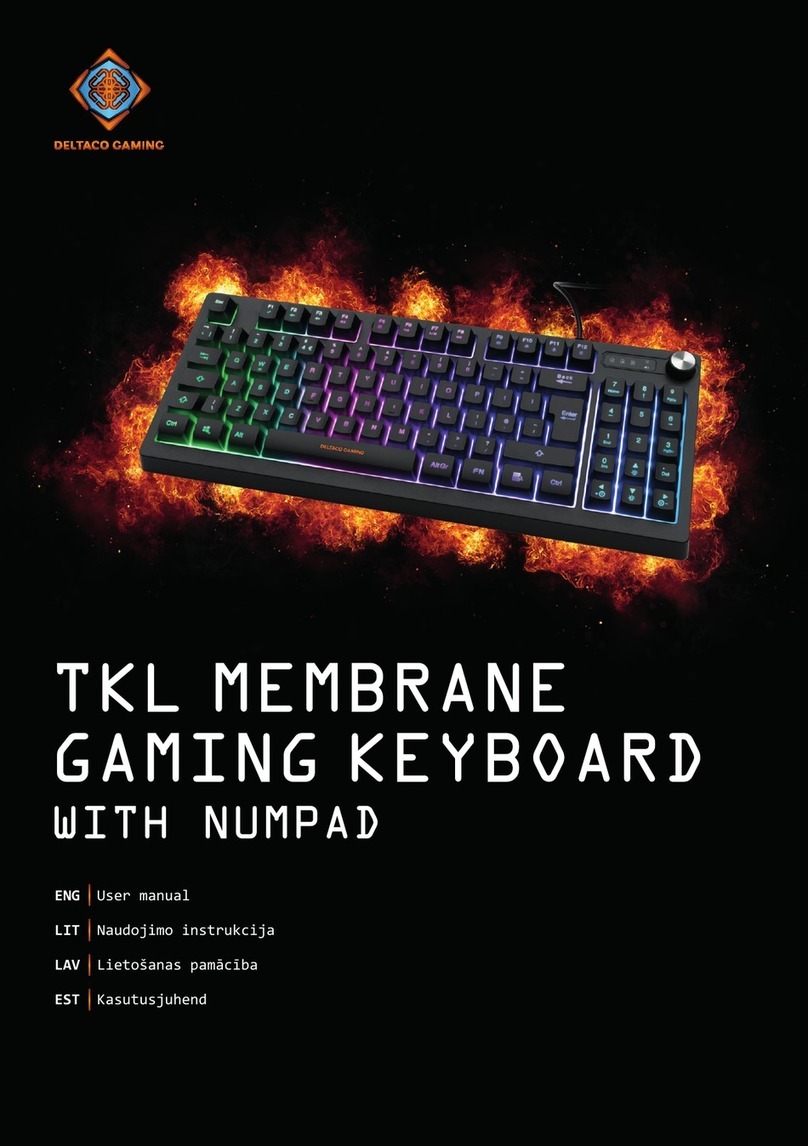 Deltaco Gaming TKL User manual