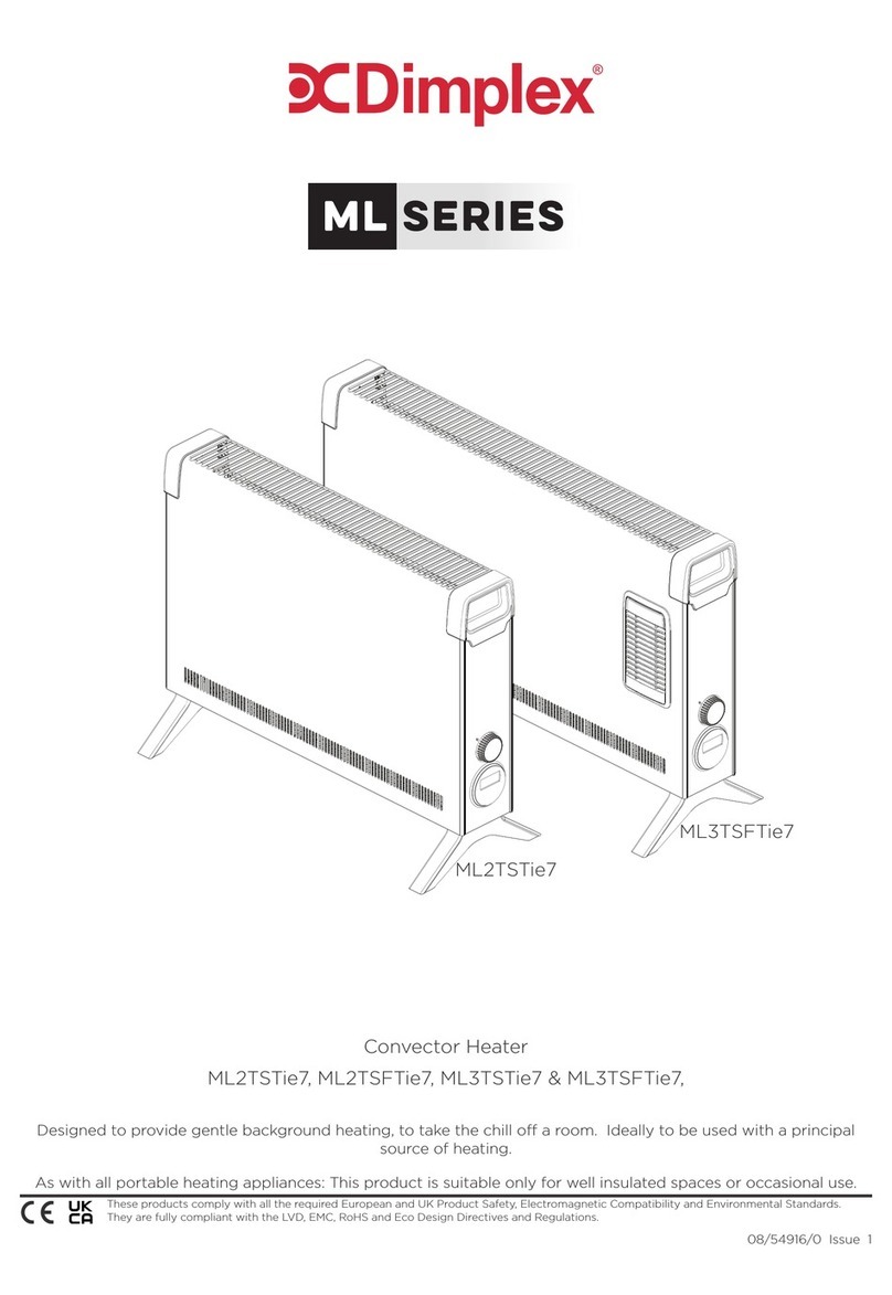 Dimplex ML Series Installation and operating instructions