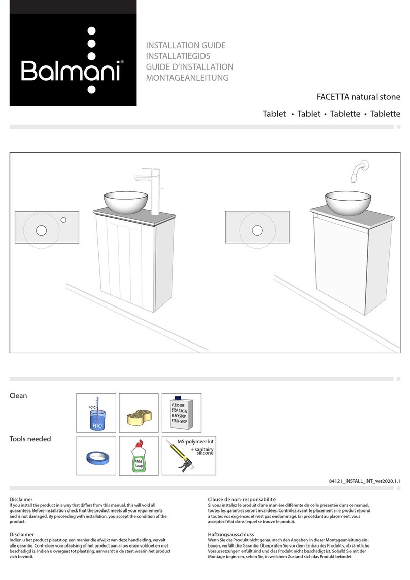 Balmani FACETTA natural stone installation guide
