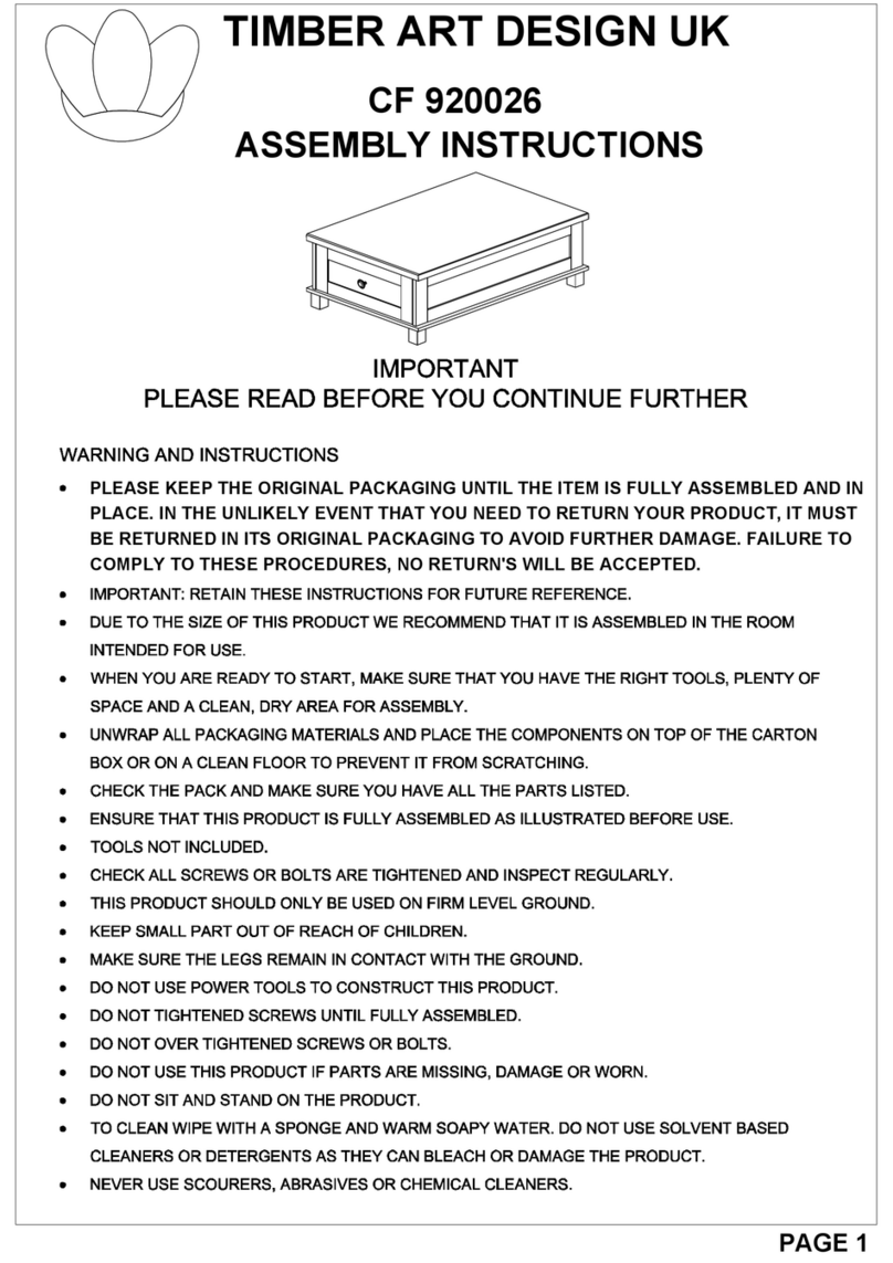 TIMBER ART DESIGN CF 920026 Assembly instructions TIMBER ART DESIGN CF 920026 Assembly instructions