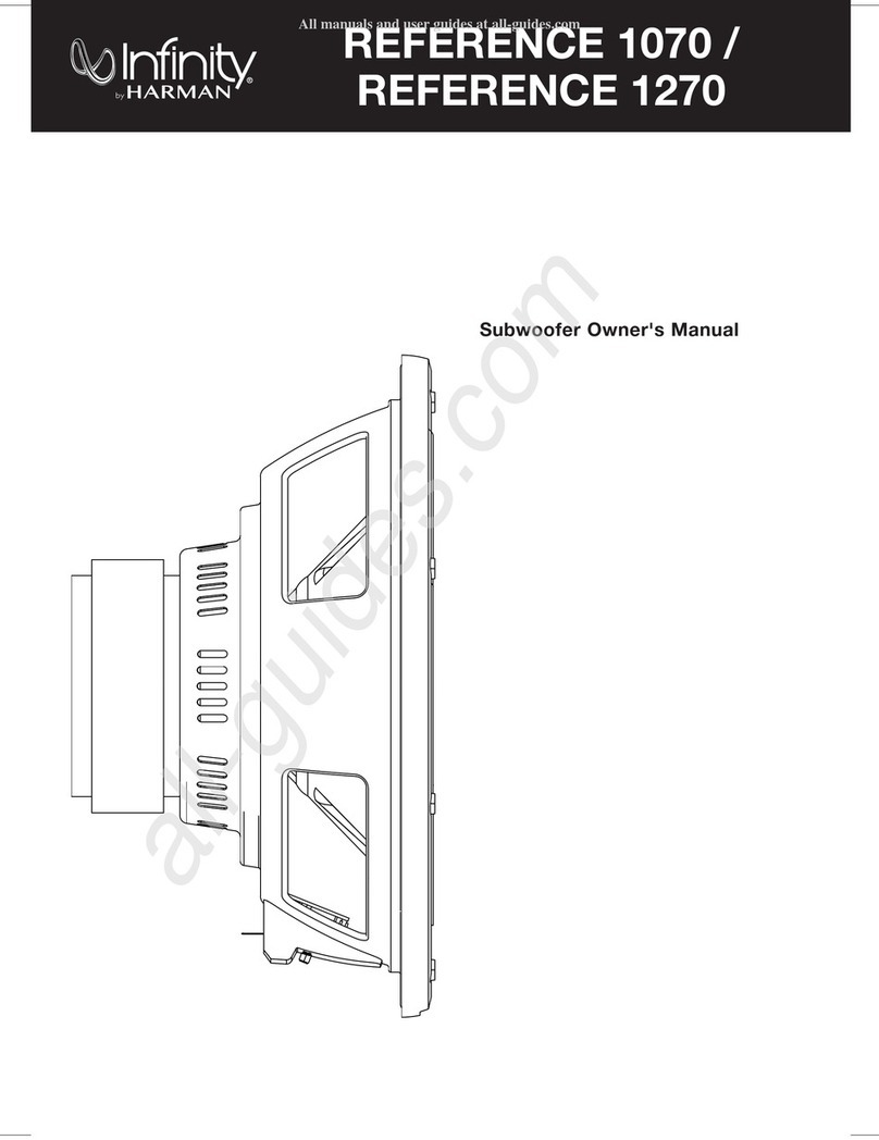 Harman Infinity REFERENCE 1070 User manual