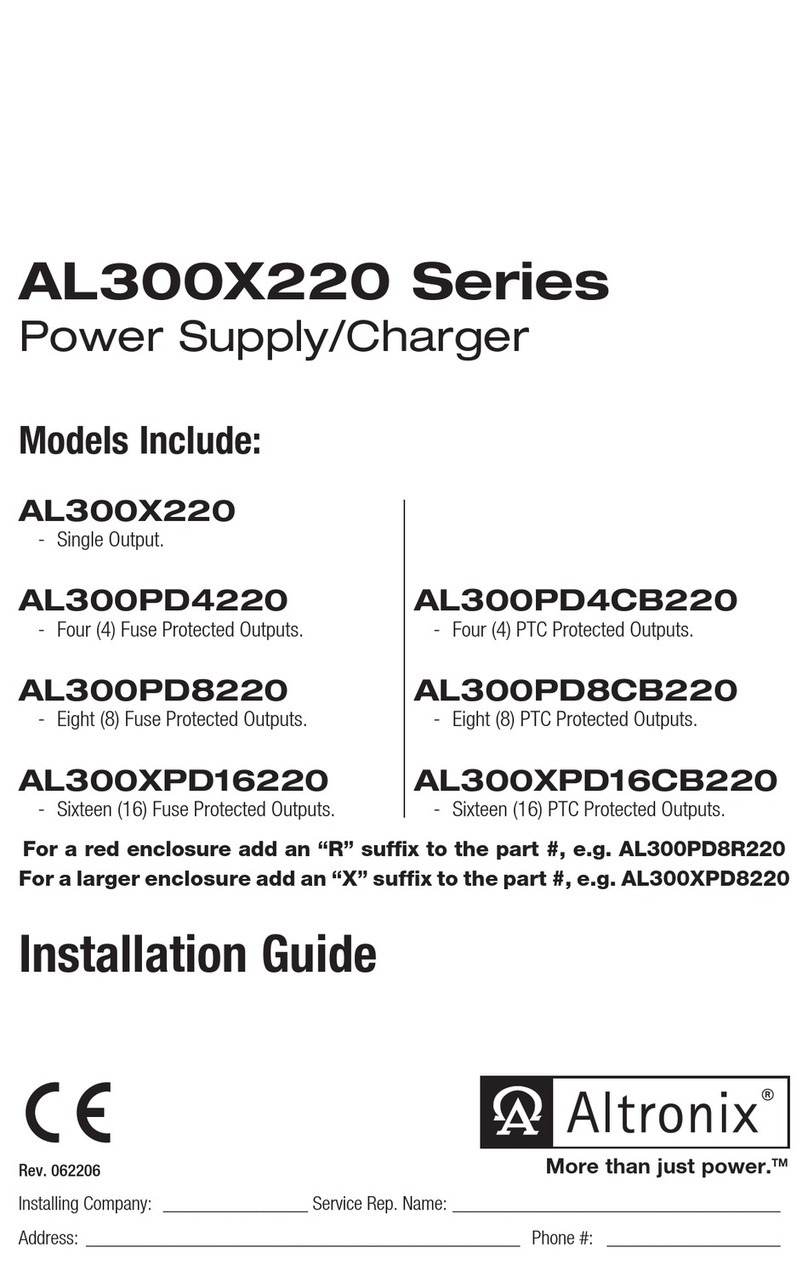 Altronix AL300X220 Series installation guide