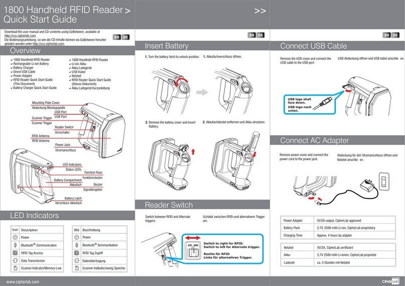 CipherLab 1800 series quick start guide