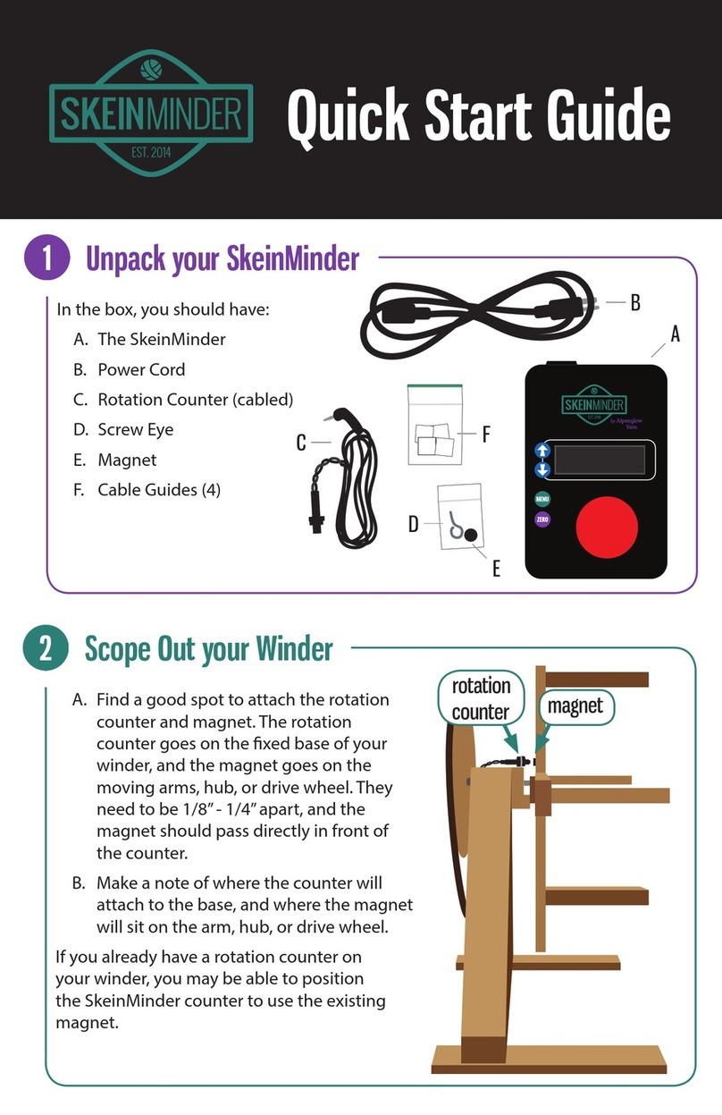 Alpenglow Yarn Skeinminder quick start guide