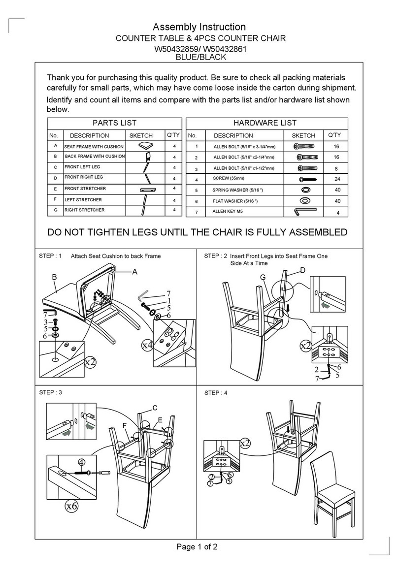 Costway W50432859 Assembly instruction Costway W50432859 Assembly instruction